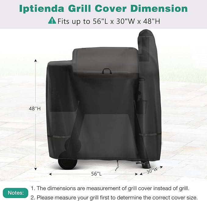 Grill Cover for Pit Boss 820 Deluxe and Pro 850, 56inch Outdoor Smoker Cover Waterproof for Z Grill 700 Pellet Smoker Grills-56 L x 30" W x 48" H