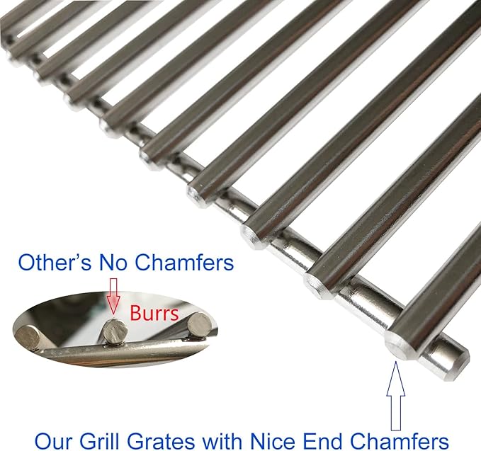 Bull Lion Premium BBQ Grill Grate Replacement - 7mm, 4 Pack, Fits Angus, Brahma, Lonestar Select, Outlaw Steer, 7 Burner, L60000, L75000, L90000