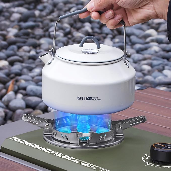 Propane camping stove, Desktop & Embed Folding Gas Stove, Household Gas Stove with Carrying Handle, Outdoor Camping Cooking Stove, 15800W, Black