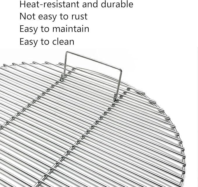 30" Heavy Round Stainless Steel Cooking Grates for Fire Pit Grill, Patio Outdoor Cooking Camping Grill