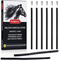 PANDAFLY Willow Charcoal Sticks, Soft, Black Artist Vine Charcoal for Artists, Beginners, Students, Great for Sketching, Drawing, Shading and Fine Art, 4-5mm, 25 Pack
