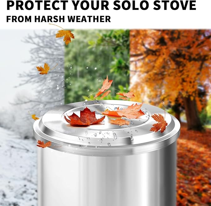 Lid for Solo Stove Bonfire - 19.5 Inch Stainless Steel Fire Pit Lid Cover for Solo Stove Bonfire, Fire Pit Accessories for Outdoor Fire Pits and Camping Accessories