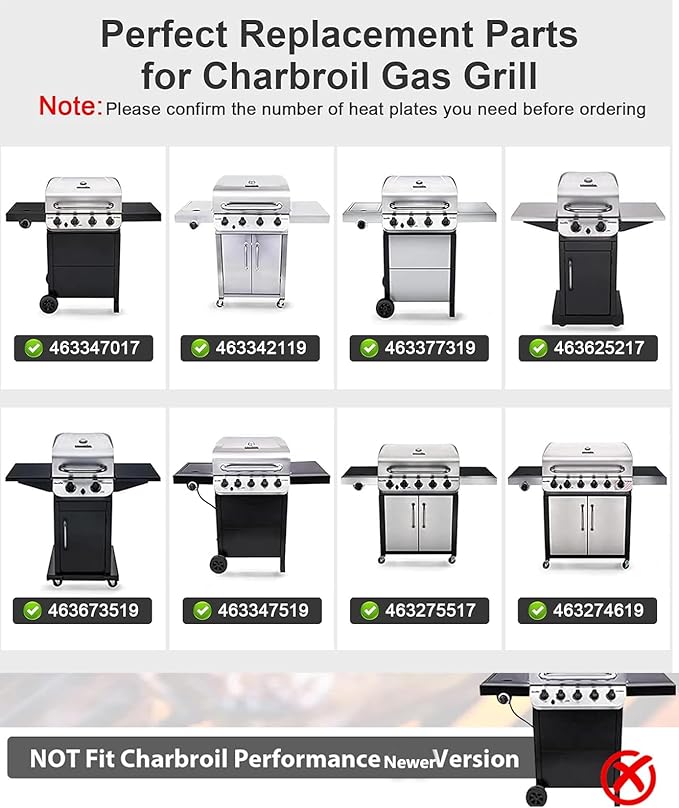 Grill Replacement Parts for Charbroil Performance 4 Burner 463342119, 463342118, 463332718, 463347017, 463376519, Char-Broil 463342119 Replacement Parts, Char Broil 463332718 Grill Replacement Parts