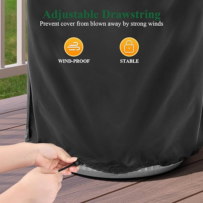 Fire Pit Table Cover for Electactic 20" Smokeless, Waterproof Portable Fire Pit Cover, Outdoor Fire Tables Fireplace Covers-20 D x 24.5" H