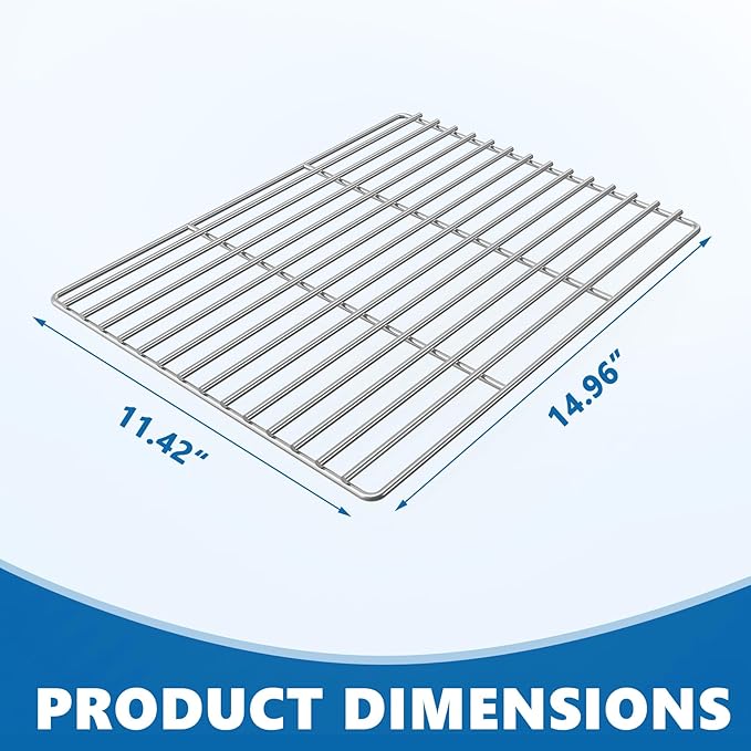 SafBbcue Charcoal Grate for Blackstone 1819 Griddle & Charcoal Grill Combo Replacement Parts, Charcoal Fire Grate Compatible with Blackstone Duo Model 1819, Stainless Steel