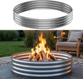 Fire Pit Ring for Outside Wood Burning, 48in Outdoor Fire Pit, Heavy Duty Steel Burn Pit for Backyard, Camping, Bonfire, Modern Style Large Metal Fire Pit Ring