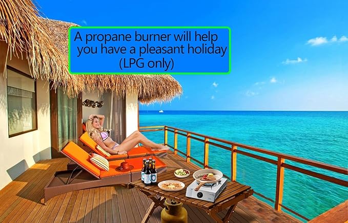 Horynar Propane Stove Single Burner Propane Stove 1 Burner 12,000 BTU Auto Ignition Gas Stove with CSA Hose for Outdoor Cooking,Emergency
