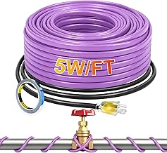 2FT Heat Tape for Water Pipes Roof and Gutters Heating Cable with 6ft Lighted Plug