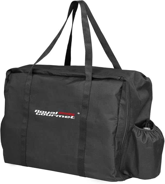 Royal Gourmet CB2101 Portable Grill Carry Bag, 600D Polyester Oxford Fabric Outdoor Tabletop Grill Griddle Carry Bag for Camping and Picnic, 20.28"L x 8.46"W x 18.11"H, Black