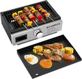 CAMPLUX Propane Gas Griddle Grill Combo 11,000 BTU, Portable Camping Griddle Ceramic Coated, 18-Inch Tabletop Grill with 20 lbs and RV Regulator for Camping, RV Picnic and Tailgating