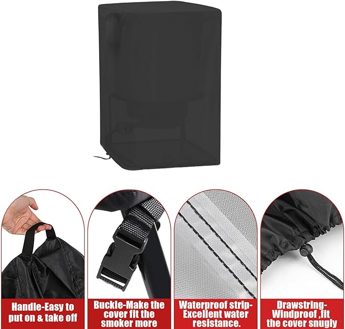 Outdoor Fryers Cover for Pipopa 60QT Crawfish Boiler | Seafood Boiling Kit , Waterproof Propane Jet Burner Cover, Dustproof Protect Covers for Outdoor Cooking-20"D x 20"W x 32"H