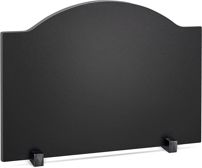 INNO STAGE 24" Fireplace Back Plates - Iron Fireback with Feet, Fireplace Wall Protection, Fireplace Heat Reflect, Black