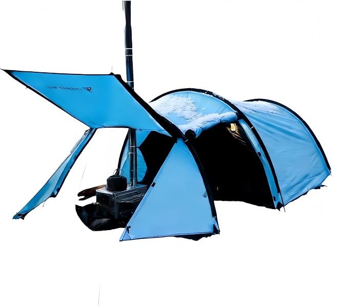 Hot Tent with Stove Jack – 4 Season Waterproof & Windproof Shelter for 1–4 People, Lightweight for Camping, Hiking, Hunting & Fishing
