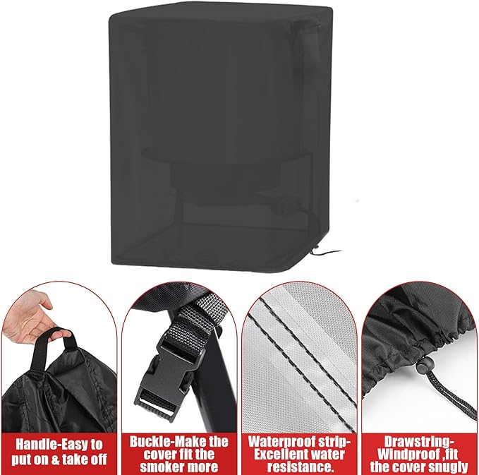 Outdoor Deep Fryer Cover Fit for Nexgrill 18 Qt. Aluminum Fish Fryer / for OuterMust Deep Fryer Pot, Waterproof Propane Fryer Cover for Outdoor Cooking -(17x14x25 inch)