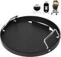 Full Size Griddle Inserts for Weber 14" Charcoal Grills Smokey Joe/Smokey Joe Premium/Smokey Mountain Cooker Smoker, Flat Top Griddle for Small Big Green Egg Grills, Replacement Part for Weber 7431