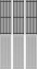 Outspark Grill Replacement Parts for Charbroil TRU-Infrared 2015 and Newer Commercial, Signature, Professional Series Gas Grills, Stainless Steel Emitter Plates and Cast Iron Cooking Grates, 17" x 6"