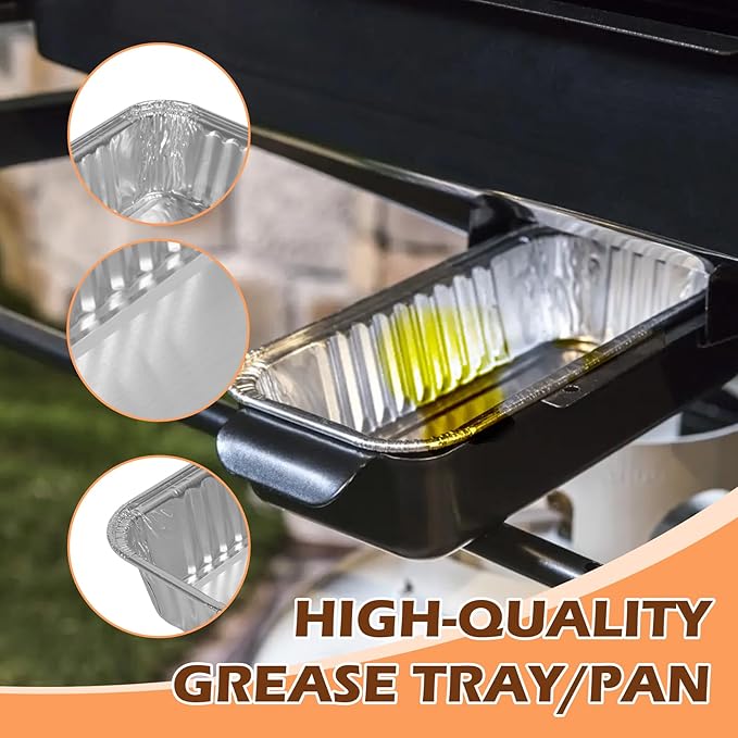 9328812P06 Drip Tray Liners for CharBroil G325-5703-W1 G416-0015-W1 Grease Pan, Aluminum Foil Grease Tray for CharBroil Performance 463365021 463448021 Grill Replacement Parts, 20 Pack