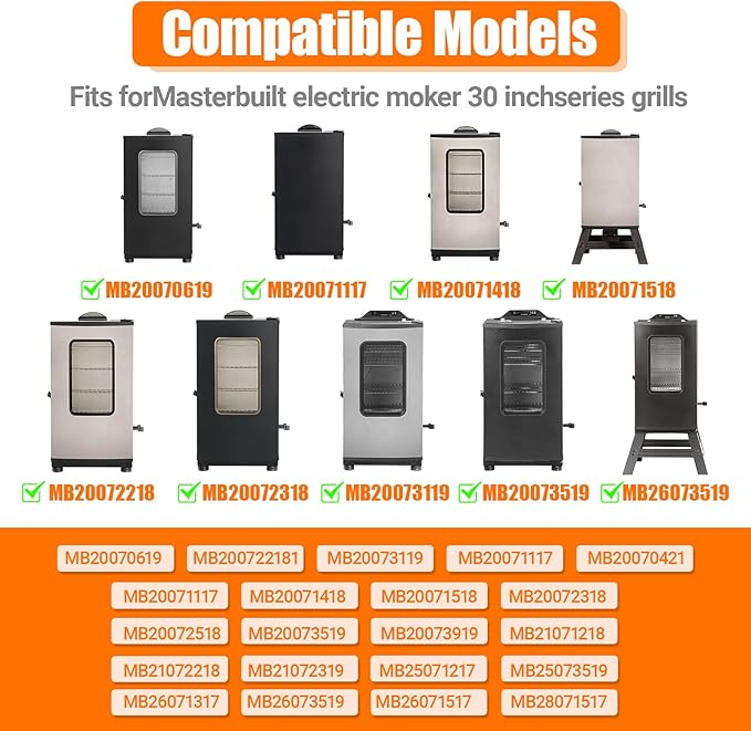 Rack for Masterbuilt Electric Smoker Parts for 30-inch Digital Electric Vertical BBQ Smoker Grates for Masterbuilt MB20071117 MB20070421 MB20070210 MB20073519 MB26073519, 14.6" x 12.2"