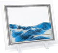 Coitak Moving Sand Art Picture, Sandscape, Moving Desktop Art for Home Decor and Office, Medium Size 9x7(Blue)
