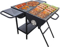 Barrel grill charcoal - Barrel charcoal grills with side shelf, Large Sturdy BBQ Charcoal Grill suitable for outdoor camping,backyards, and patios (Extra Large)