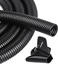 10ft - 1/2 inch Flame Retardant Split Wire Loom Tubing with Installation Tool - Flexible Wire Covers Cord Protectors - Black
