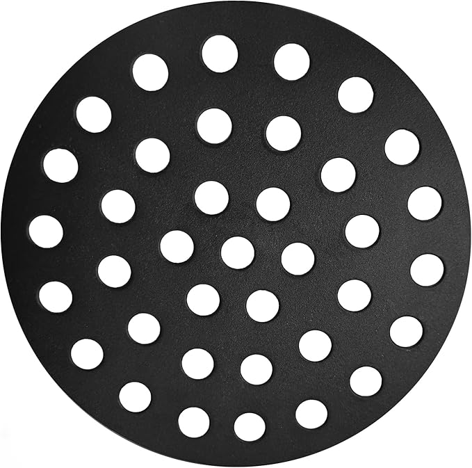 9" Round Cast Iron Fire Grate,BBQ High Heat Charcoal Plate for Large Big Green Egg Fire Grate,Bottom Grate Grill Parts Charcoal Grate Replacement Big Green Egg Accessories
