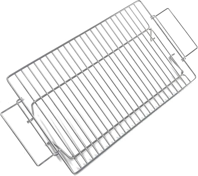 Charmline Stainless Steel Grill Grate Replacement, Lift-Up BBQ Cooking Grid with Handles, Suitable for Charmline Portable Charcoal Grill, Ideal for Meat, Steak & Outdoor Camping (14x9in)