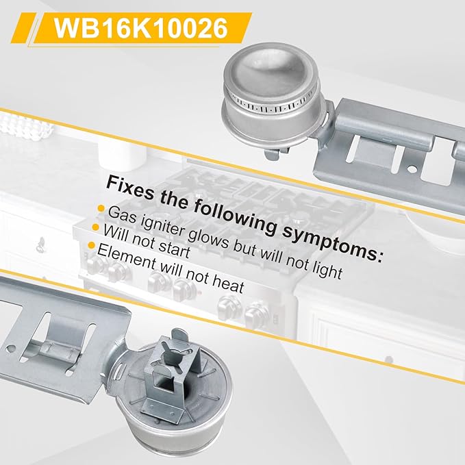 Double Burner Kit WB16K10026 WB29K17 Gas Range Double Burner Assembly Replacement Compatible with General Electric Hotpoin Gas Stove Burner Replaces WB29K17 65932 868697 AP2633210 PS232404