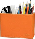 Pen Pencil Holder Cup Container PU Leather Desk Organizer Stand Decor Brush Scissor Decoration Office Home School