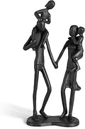 Sziqiqi Wedding Anniversary Romantic Gifts: Anniversary Wedding Gifts for Men Women Romantic Gift for Husband Wife Parents - Family of 4 Cast Iron Figurines