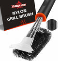 XUDAKAIXIN Grill Brush and Scraper, Safe Nylon Bristles Barbecue Outdoor Grill Brush for Cooled Grates, Extra Strong BBQ Cleaner Accessories (Black)