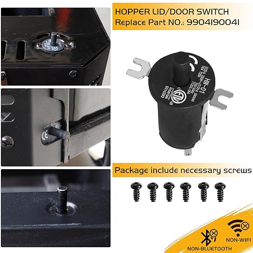 Non-WiFi/Bluetooth Smoker Parts for Masterbuilt Gravity Series 560 800 1050 Control Panel Replacement Fan Kit Power Adapter Cords Hopper Lid Door Switch Digital Charcoal Grill MB20041020 MB20040122