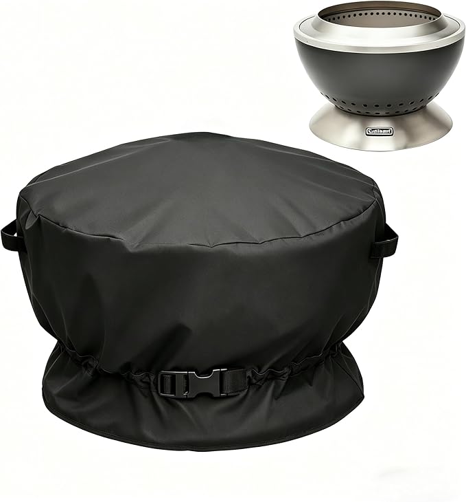 POMER Firepit Cover for Cuisinart 24” Cleanburn Smokeless Fire Pit COH-800,for Cuisinart CHC-801 Waterproof Fire Pit Covers