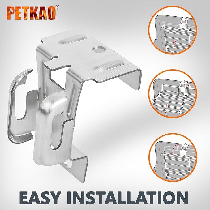 69284 GS4 Genesis 2 Warming Rack Brackets for Weber Grill Parts Replacement GS4 Genesis II/II LX 300/400 SER E310 S310 E315 E410 S435 E210 E610 Accessories for Weber Grill Rack Brackets Set 66046,2PCS