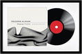 MCS Double Matted Record Album Frame, 1-Pack (16.5"x25") Black with White Mat - LP Vinyl Display, .75" Profile, Vertical & Horizontal Wall Hanging Frame for Records, Album Covers, Jackets