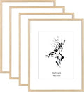 Yaetm 16x20 Picture Frame Matted to 11x14 Set of 4, Natural Solid Oak Wood 16x20 Frame for Gallery Wall, Photos, Posters & Art Prints, Horizontal and Vertical Wall Mount (4 pack, Oak)