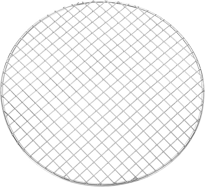 uxcell Round Cooking Rack, Dia 11.6 Inch Stainless Steel Grill Grate Cross Wire Barbecue Grill for Cooking Baking Air Fryer Racks, Silver
