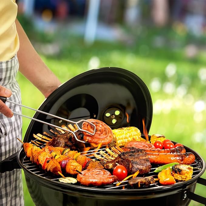 15 Inch Grill Grate, Round Fire Pit Replacement, Stainless Steel BBQ Cooking Grid, Non-Stick Camping Grill for Outdoor, Backyard & Party Use, Fits Round Fire Pits & Portable Cookware