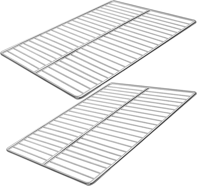 KEESHA BBQ Grill Mesh Metal Stainless Steel Barbecue Grill Grates Replacement - Barbecue Grilling Grid Wire Mesh, Multifunction Cooking Net for Outdoor Grill 2 Pack (15 3/4''*11 13/16'')
