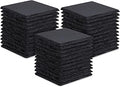 36 Pieces Slate Drink Coasters, GOH DODD 4 Inch Black Coasters Stone Coaster Set, Laser Engraving Blanks with Anti-Scratch Bottom for Home Office Bar Outdoor Housewarming Gifts Wedding Party, Square