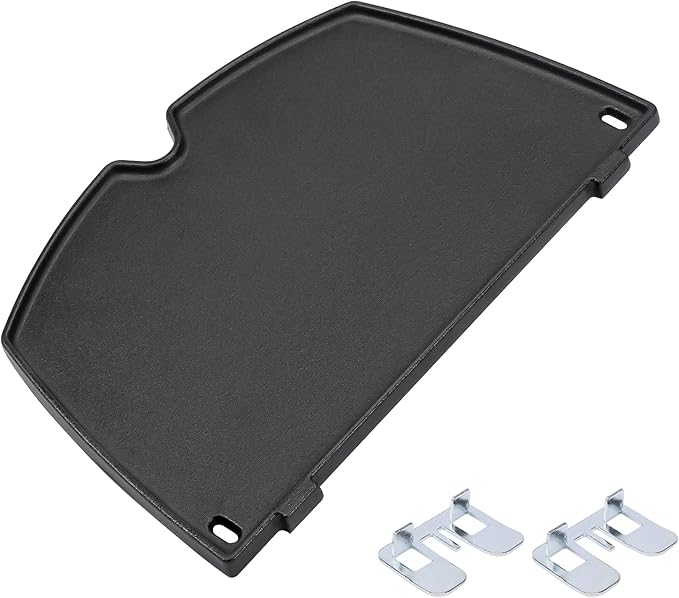 6558 Griddle for Weber Q100 Q120 Q1000 Q1200 Series Grills,Cast Iron Grill Parts for Weber Q100/1000 Series Gas Grills Accessories,12.6" x 8.6" Cooking Griddle for Webbr