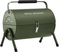 Royal Gourmet CC1015L Portable Charcoal Grill, 147 Sq. In. Cooking Area, with Four Air Vents, Lid Latch Buckle, Lid Handle, for Outdoor Backyard, Patio Parties and Picnics, Olive Green
