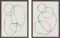 Kate and Laurel Sylvie Modern Circles and Going in Circles Framed Canvas Wall Art Set by Teju Reval of SnazzyHues, 2 Piece Set 18x24 Natural, Beautiful Abstract Minimalist Wall Art