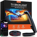 FFJ TV LED Backlight with Sensor, 14.7ft Cuttable RGB Lights That Change with TV for 55-65 Inch Screen and PC Monitor, Smart App Control, Game & Music Sync Color Changing Light