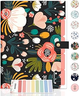 Sooez Expanding File Folders Organizer, Folders with 5 Pockets, Folders for Documents w/Sticker, Accordion File Organizer, Paper Receipt Bill Filing Organizer, School Office Travel Essentials Supplies
