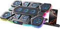 Gaming Laptop Cooling Pad - 11 High Speed Turbo Fans Ultra Quiet Laptop Cooler Stand with RGB Lights Digital Display Height Adjustable for 17 Inch Laptop