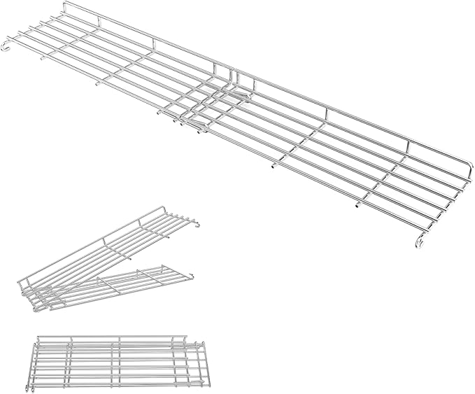 32.7"×5.8" Stainless Steel Warming Rack Foldable - 66045 Fits Weber Genesis II 400 Series Gas Grills (E410/S410/SE410,2016+)