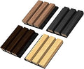 4 PCS Wood Slat Acoustic Panels for Stylish Decor and Noise Reduction(Sample Pack of Oak, Walnut Oak, Walnut, Matte Grey)