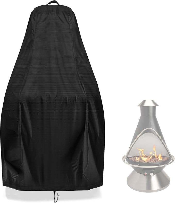 Chiminea Cover for Cuisinart Chimenea Propane Fire Pit, Waterproof Outdoor Gas Fire Pit Cover- 31"D x 48"H
