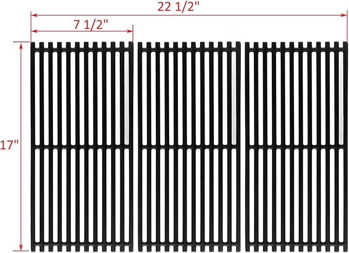 463242516 Grates Replacement for Charbroil Tru Infrared 3 Burner Grill Parts Commercial 463242515 Grill Grates Signature 463367016 463342620 463243016 Cooking Grates G466-0025-W1A G474-0017-W1 17 Inch
